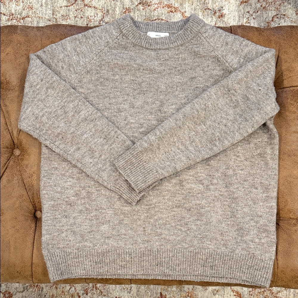 Mango women’s Taupe Crewneck Sweater